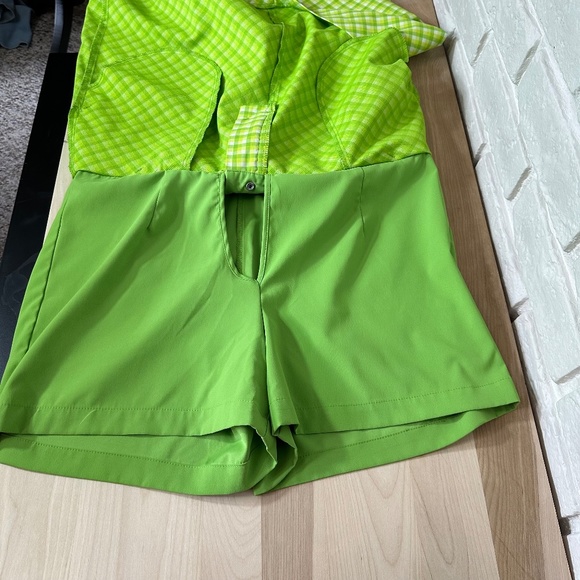 Nike Women's Nike Dry-Fit Plaid Neon Green Golf Skort Size 8 - Picture 4 of 14